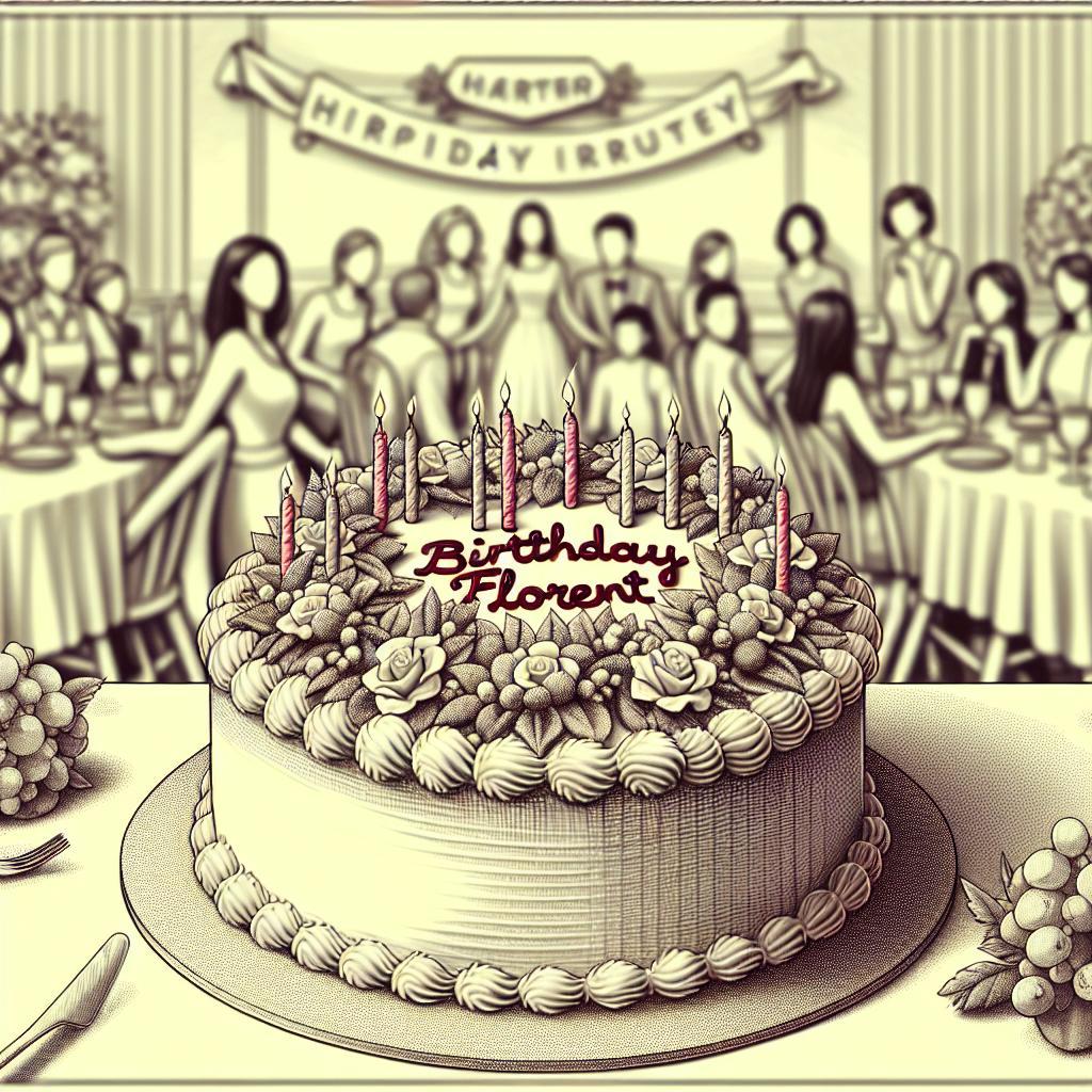joyeux anniversaire à  » Florent »: créez texte et image