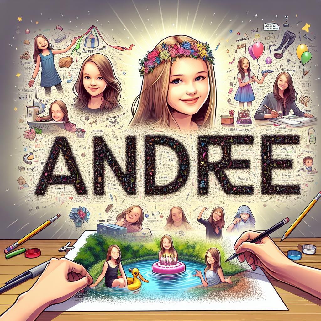 joyeux anniversaire à  » Andrée « : créez texte et image