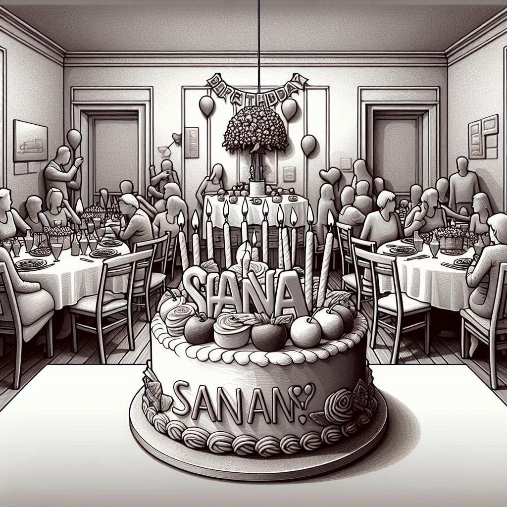 joyeux anniversaire à  » Shana « : créez texte et image