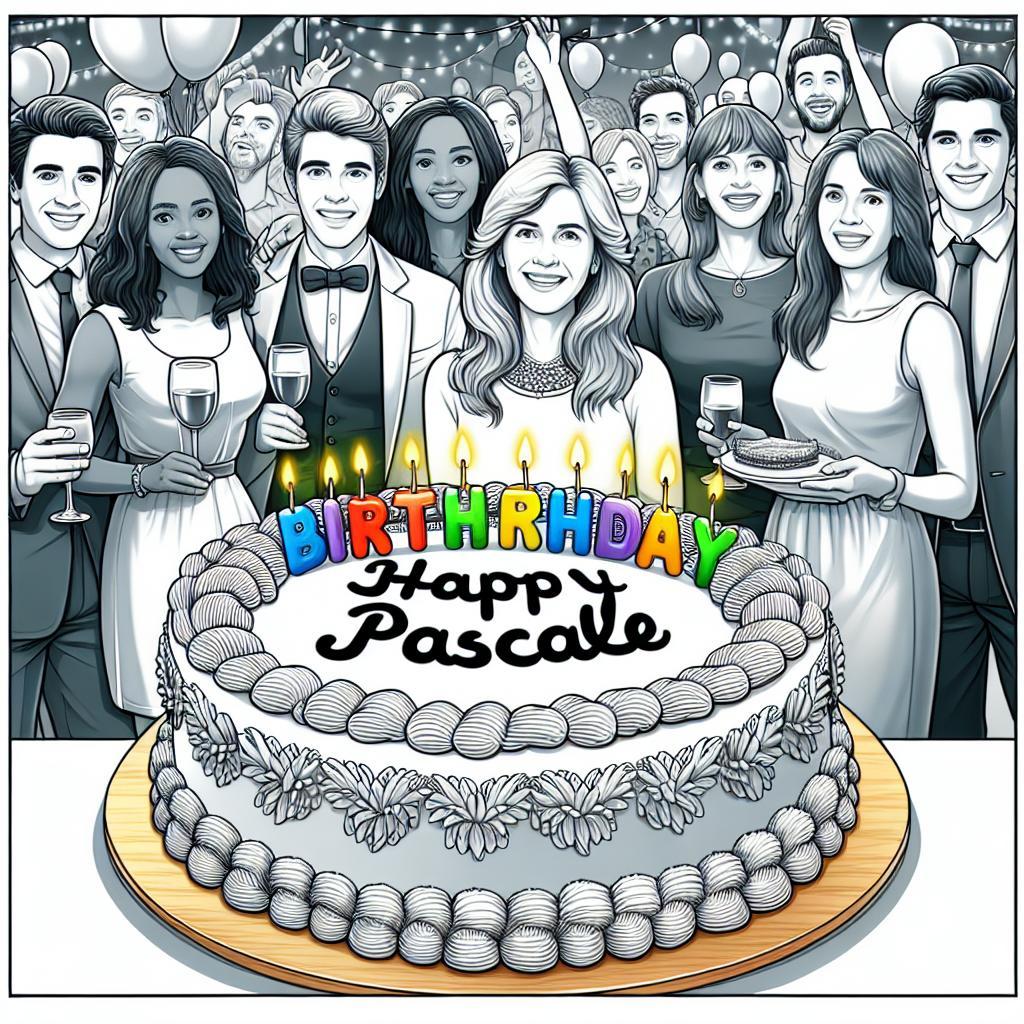 joyeux anniversaire à  » Pascale « : créez texte et image