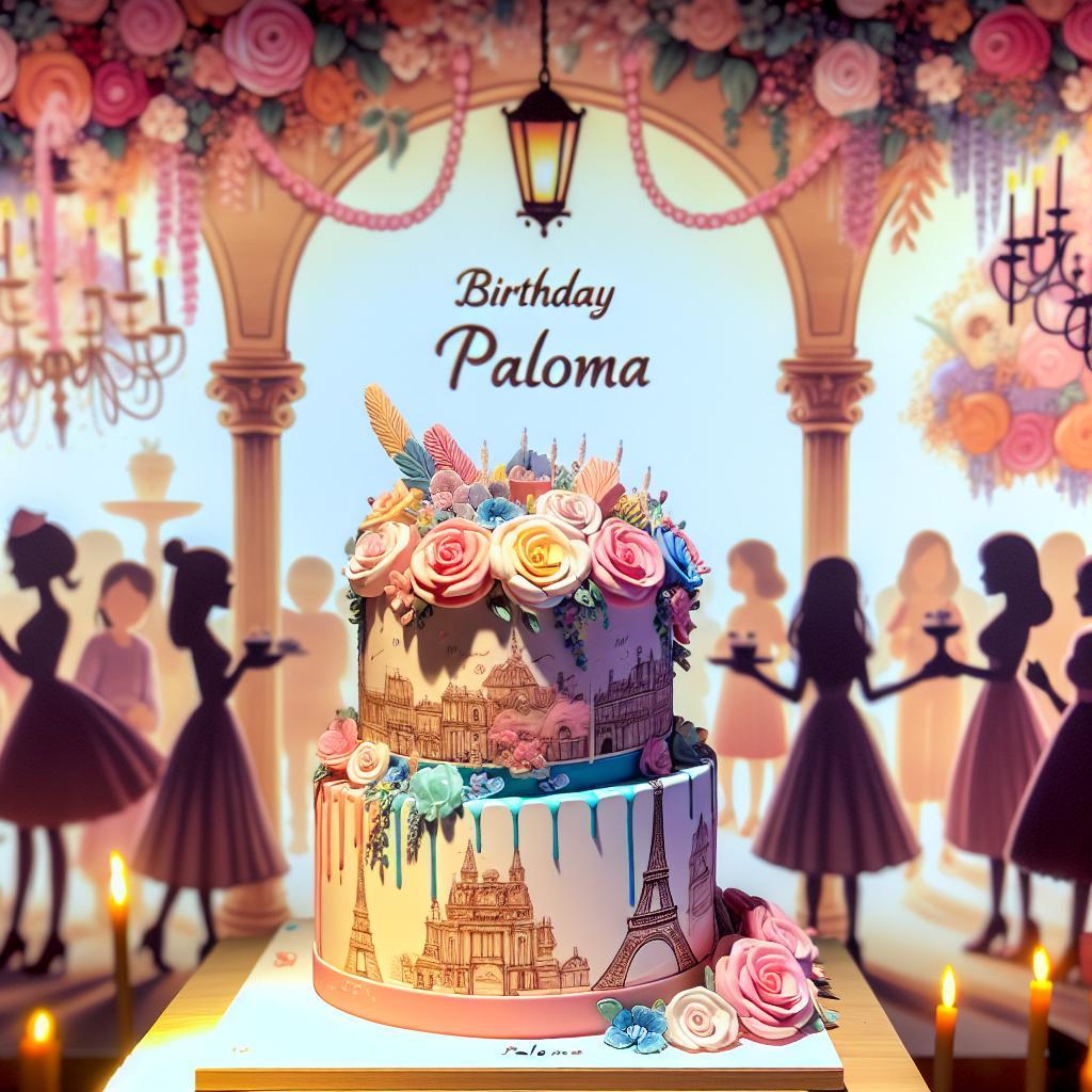 joyeux anniversaire à  » Paloma « : créez texte et image