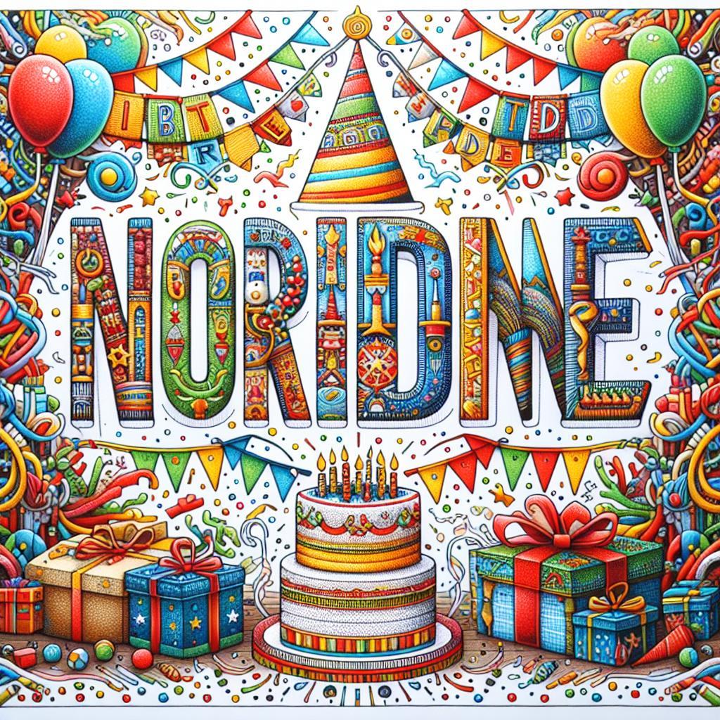 joyeux anniversaire à  » Nordine »: créez texte et image