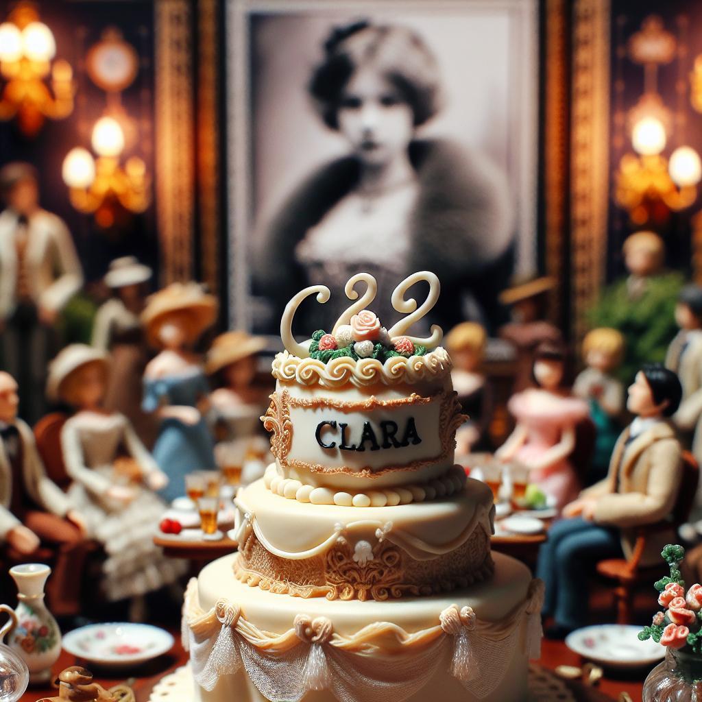 joyeux anniversaire à  » Clara « : créez texte et image
