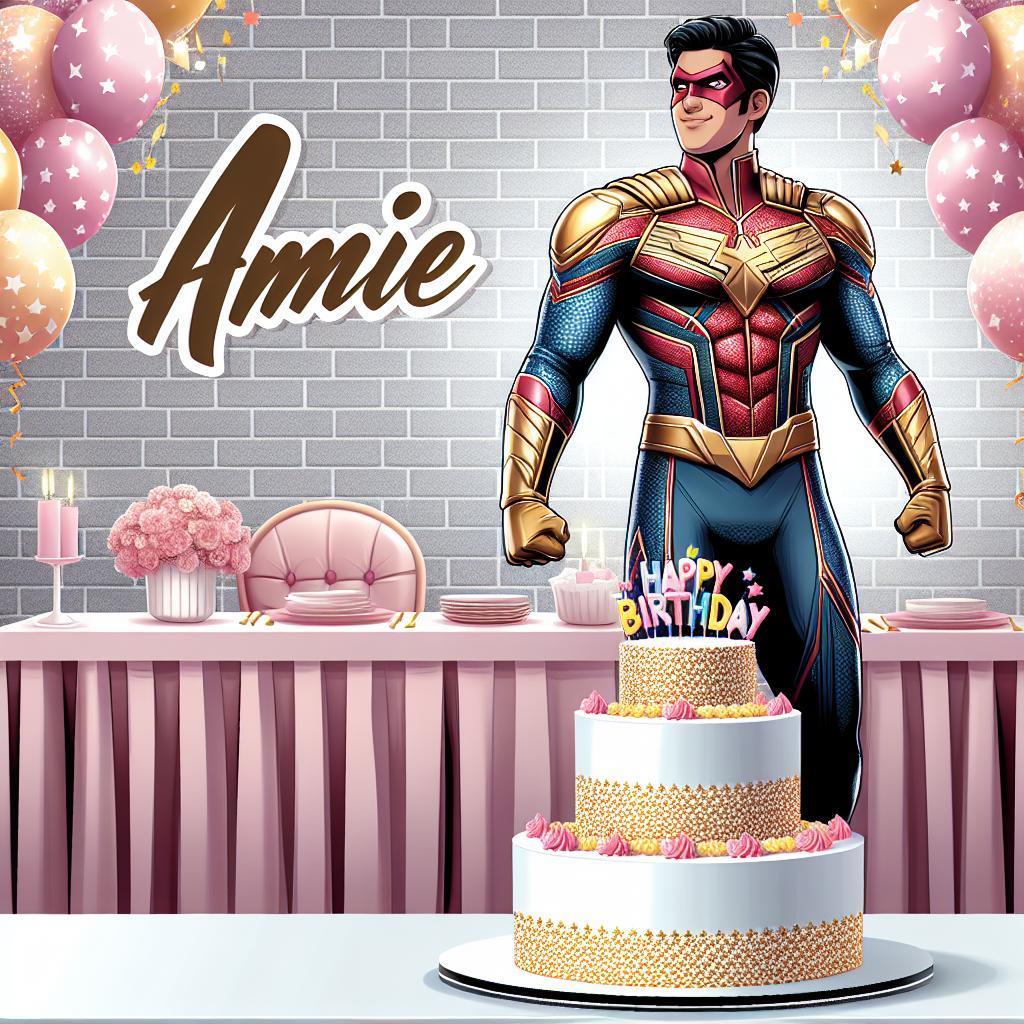 joyeux anniversaire à  » Aimie « : créez texte et image