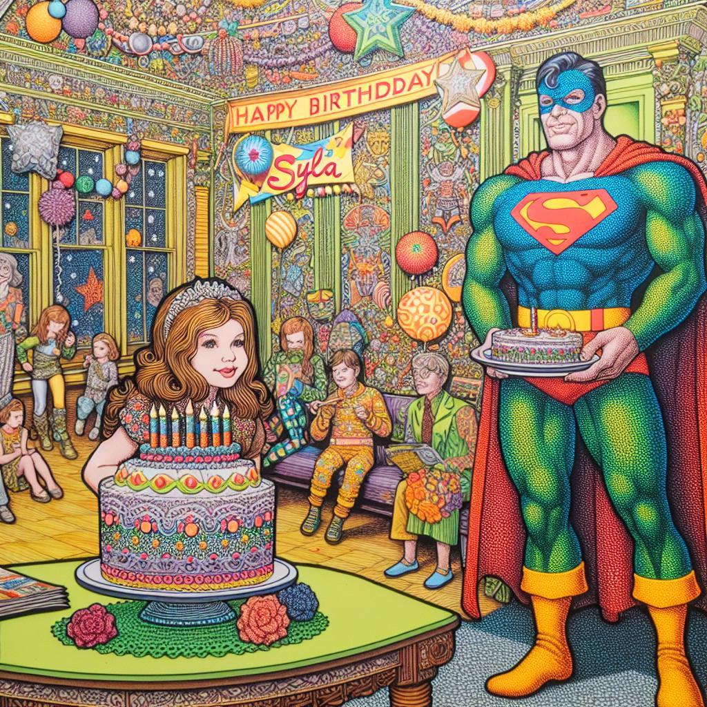 joyeux anniversaire à  » Sylia « : créez texte et image