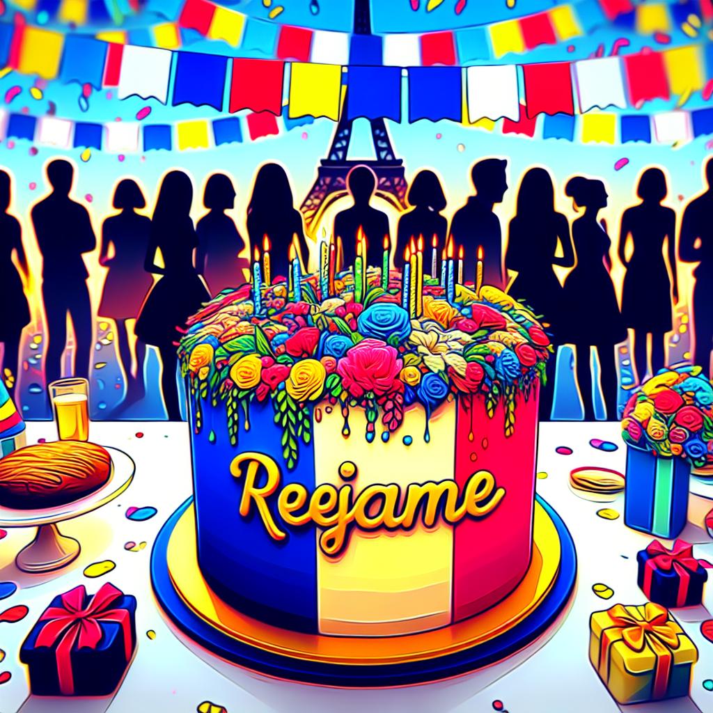 joyeux anniversaire à  » Réjane « : créez texte et image