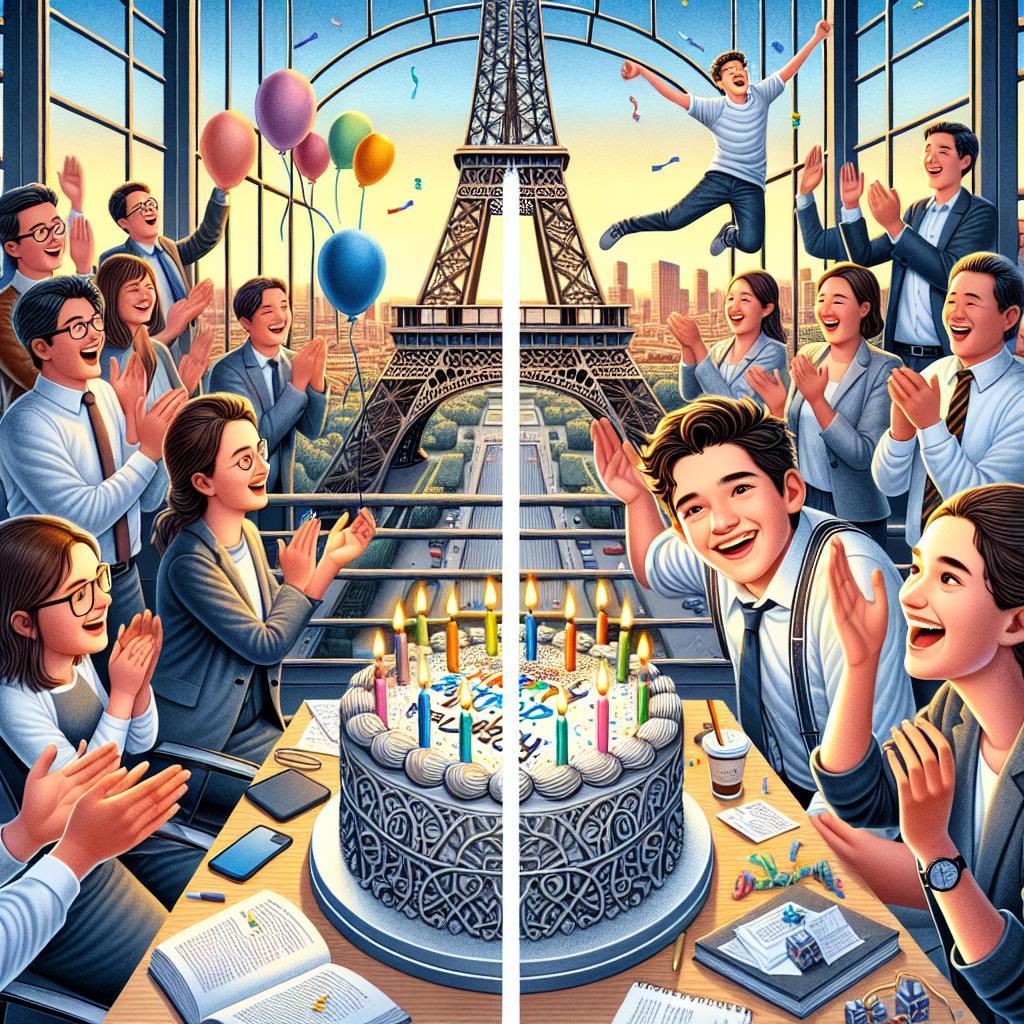 joyeux anniversaire à  » Mickael »: créez texte et image