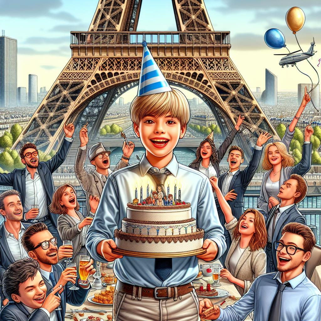 joyeux anniversaire à  » Mathéo »: créez texte et image