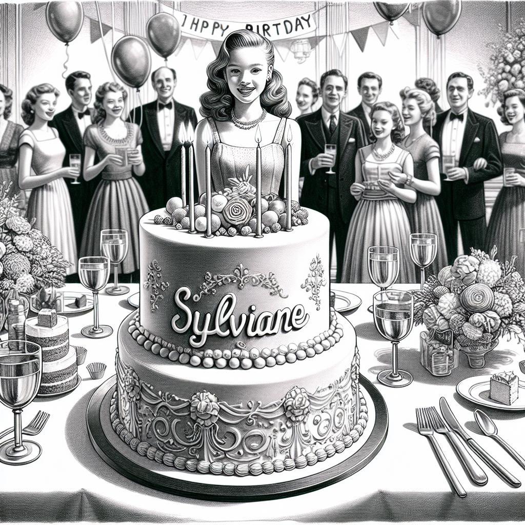 joyeux anniversaire à  » Sylviane « : créez texte et image