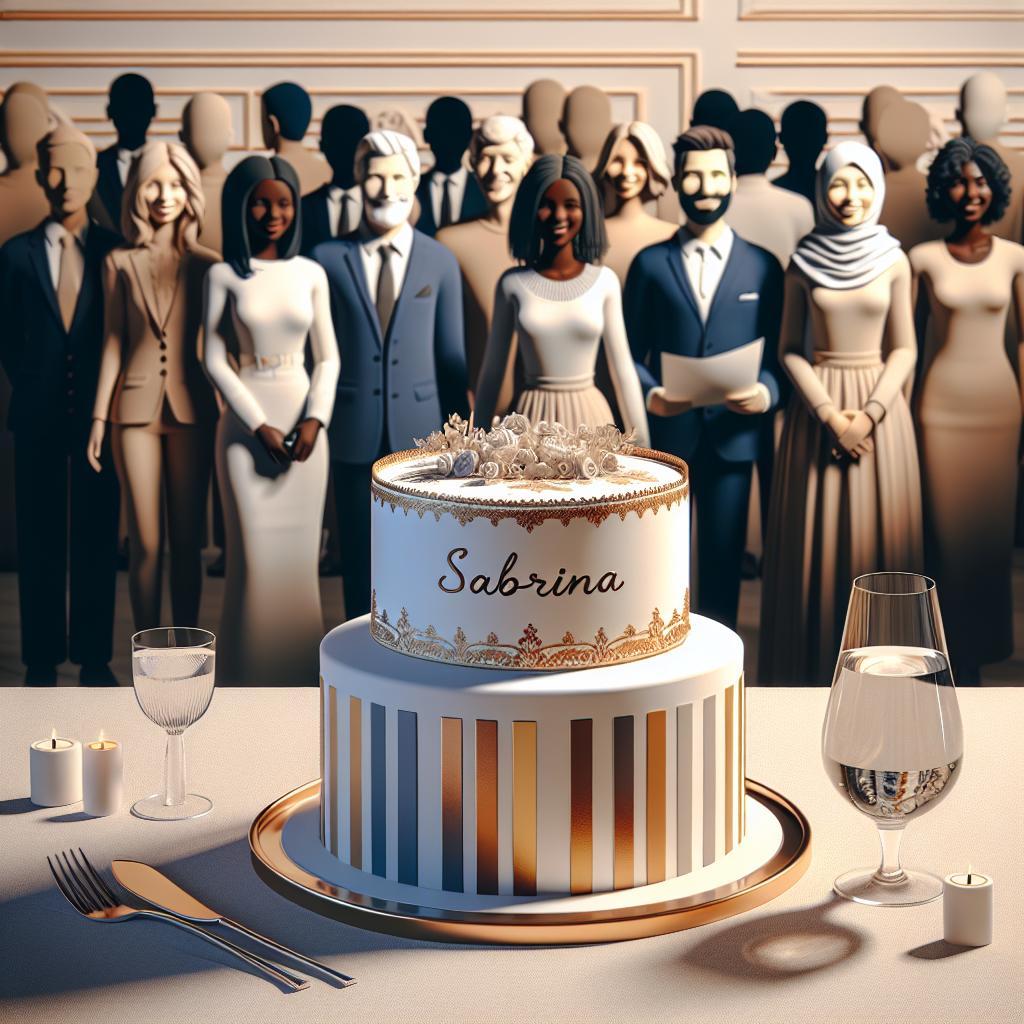 joyeux anniversaire à  » Sabrina « : créez texte et image