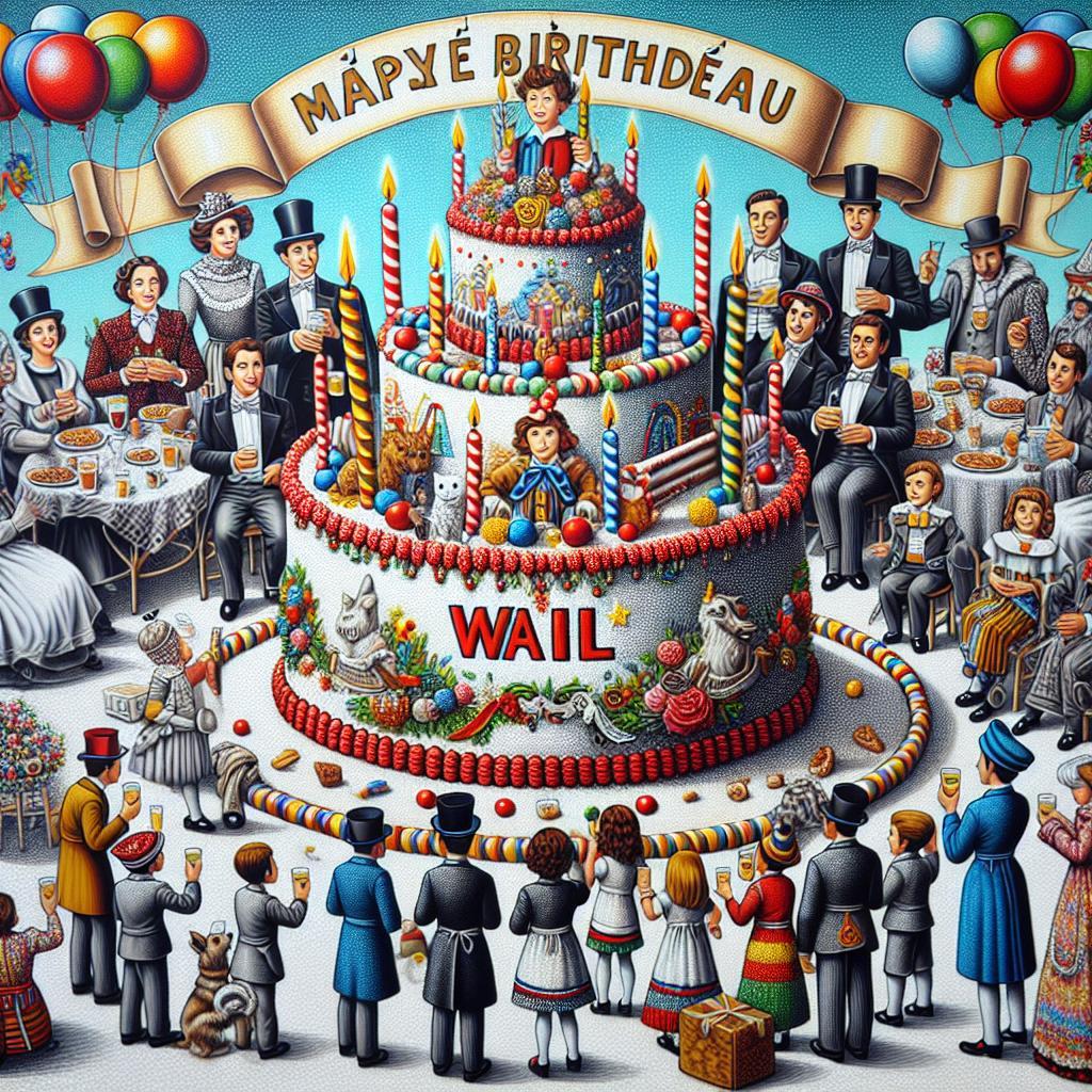 joyeux anniversaire à  » Waïl »: créez texte et image