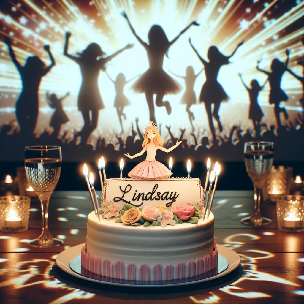 joyeux anniversaire à  » Lindsay « : créez texte et image