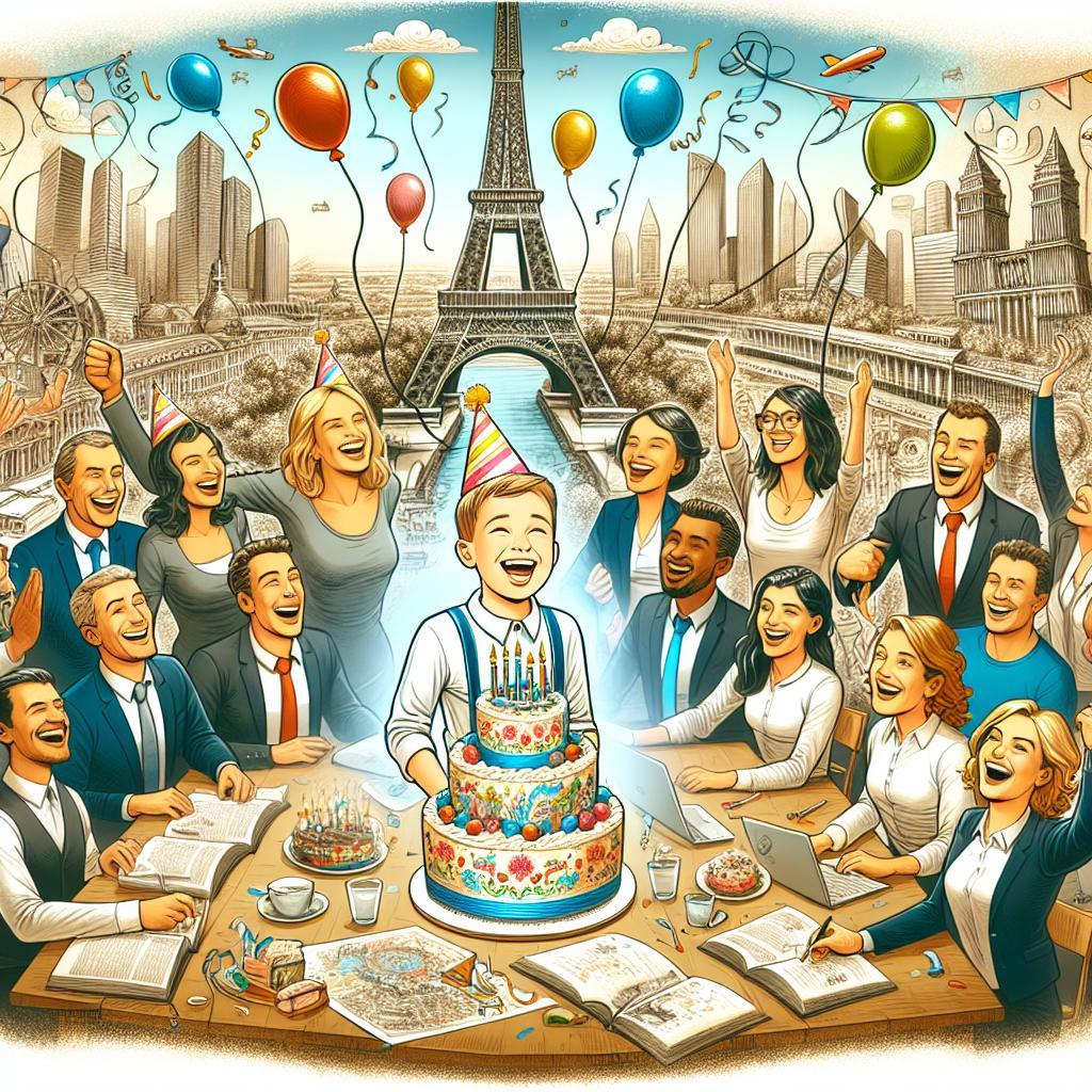 joyeux anniversaire à  » Thibaud »: créez texte et image