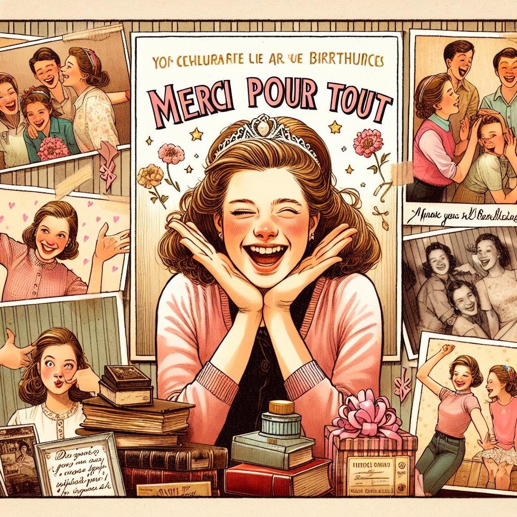 Message de remerciement d’anniversaire: Moment de nostalgie