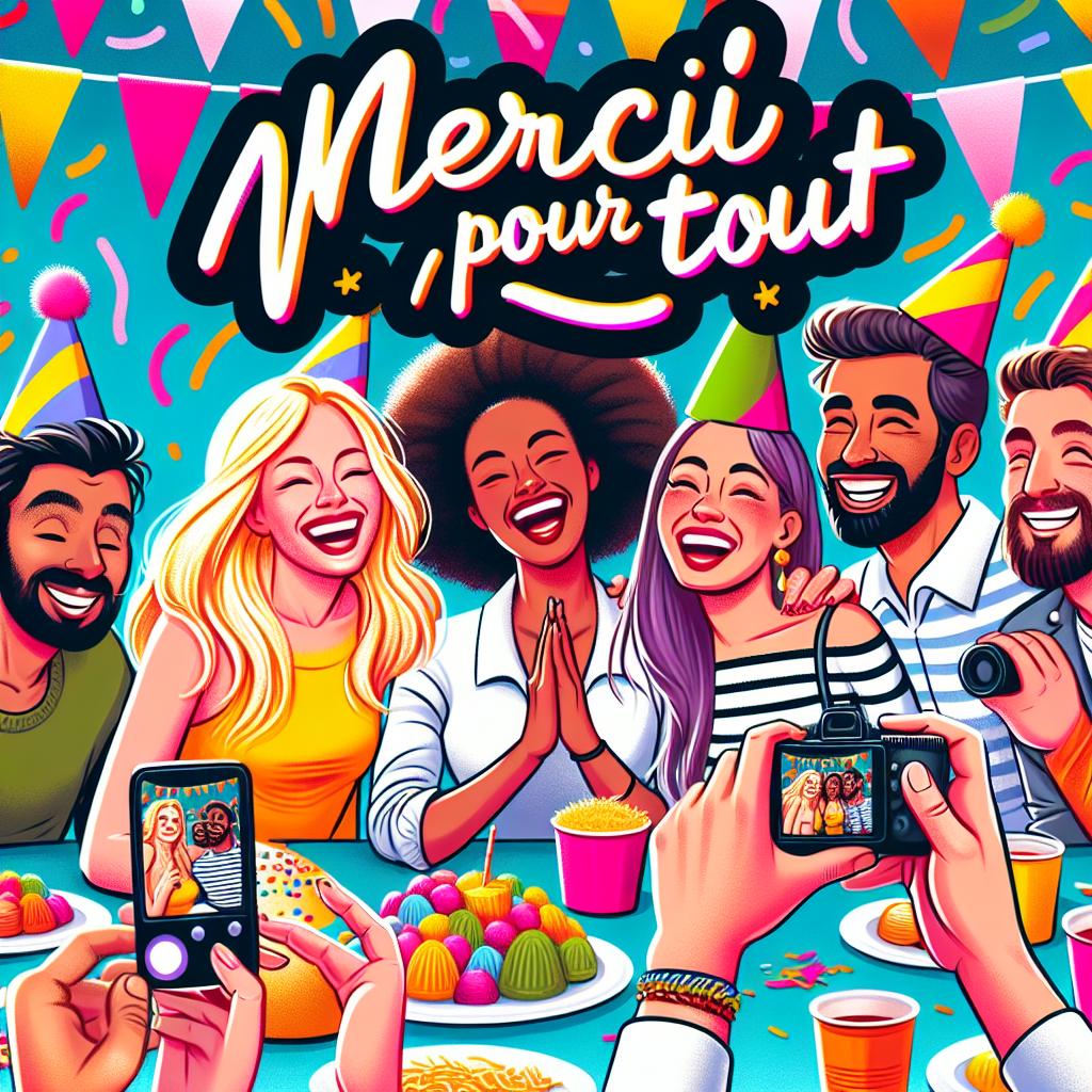 Message de remerciements d’anniversaire à un groupe spécifique