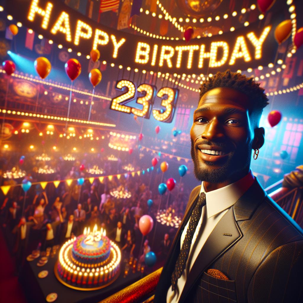 joyeux anniversaire à  » Julian »: créez texte et image