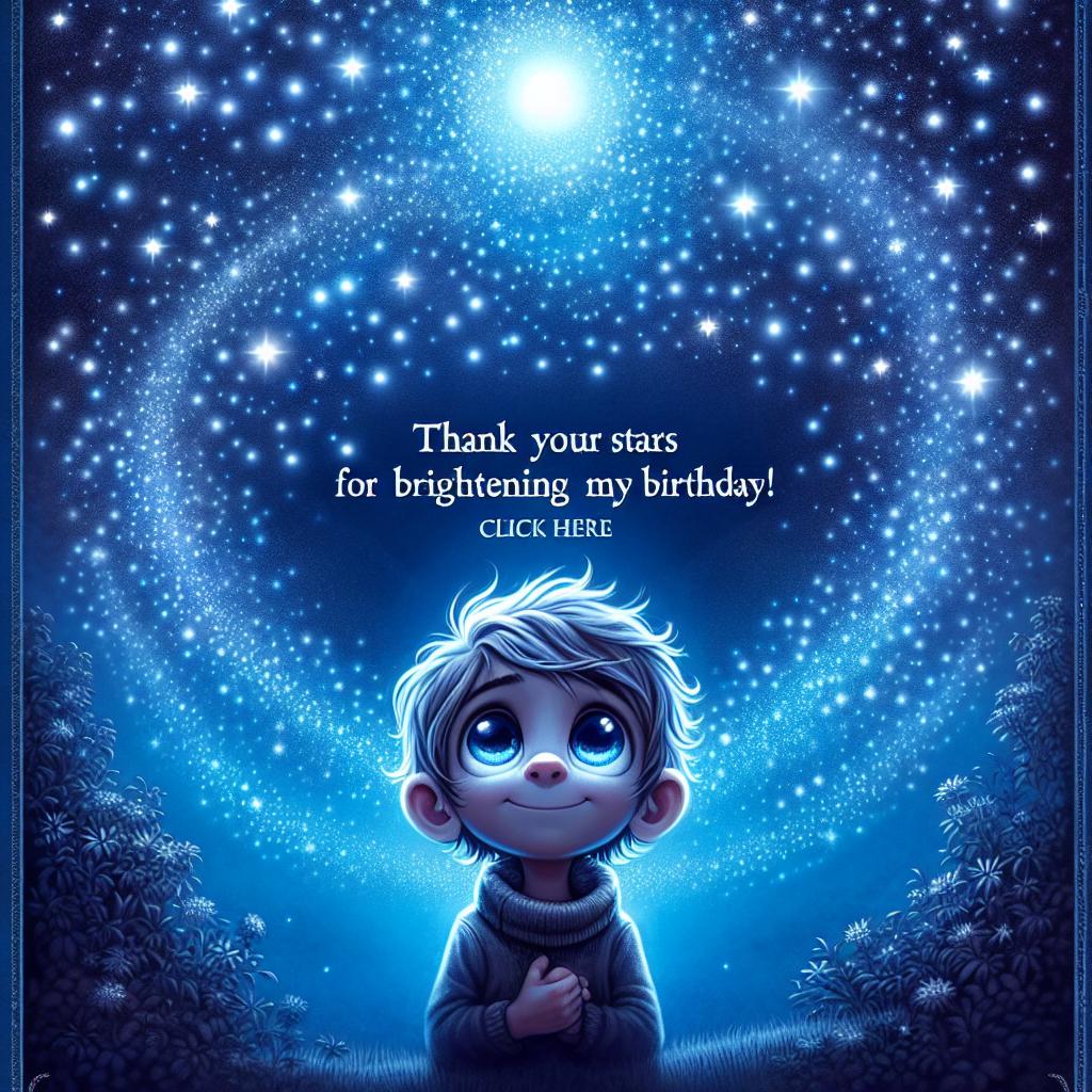 Remerciements souhaits d’anniversaire: Ciel Étoilé