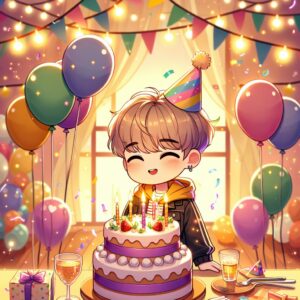 joyeux anniversaire à Haya. Style d'image: illustration illustration, trending on artstation
