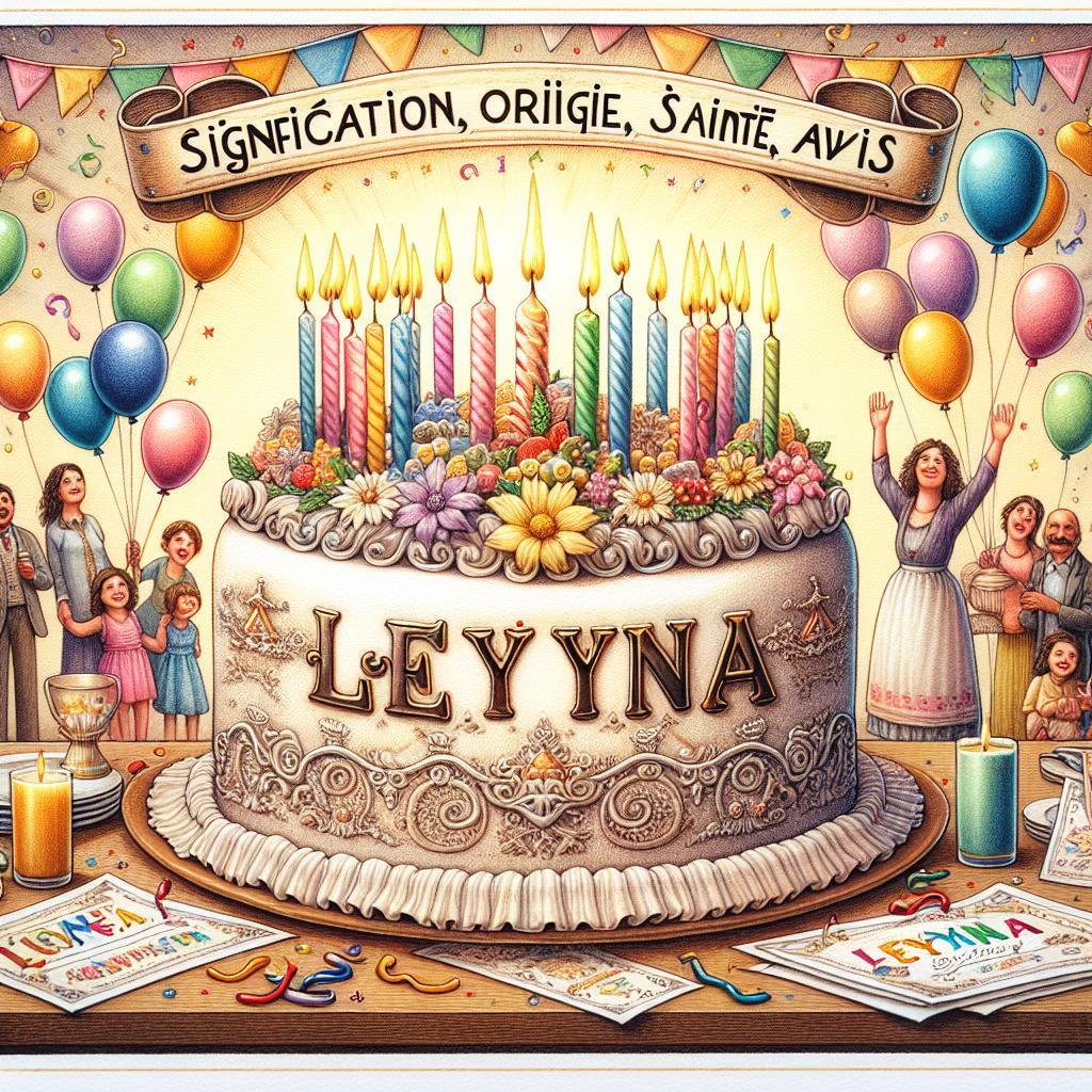 joyeux anniversaire à  » Léyna « : créez texte et image
