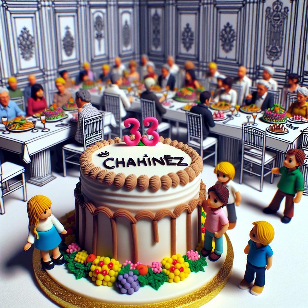 joyeux anniversaire à » Chahinez « : créez texte et image