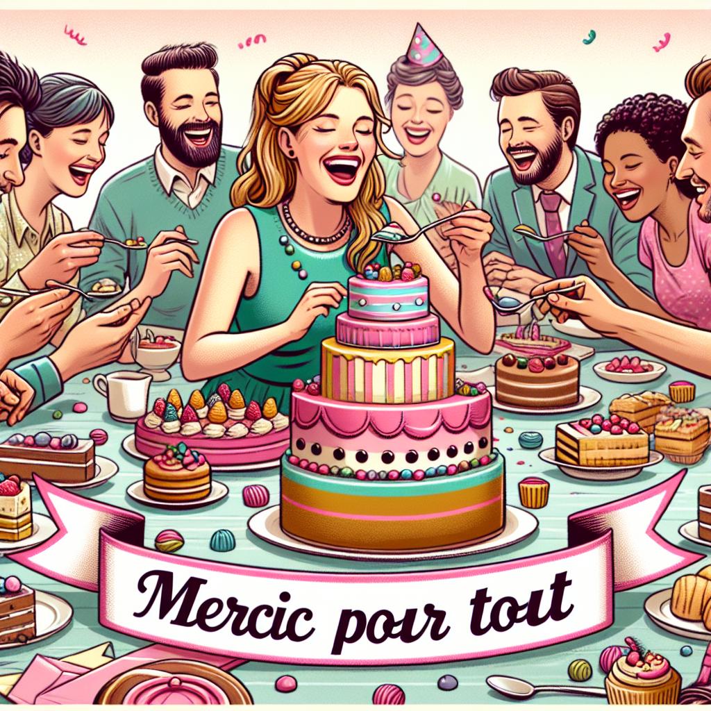 La fête du gâteau: discours de remerciement d’anniversaire
