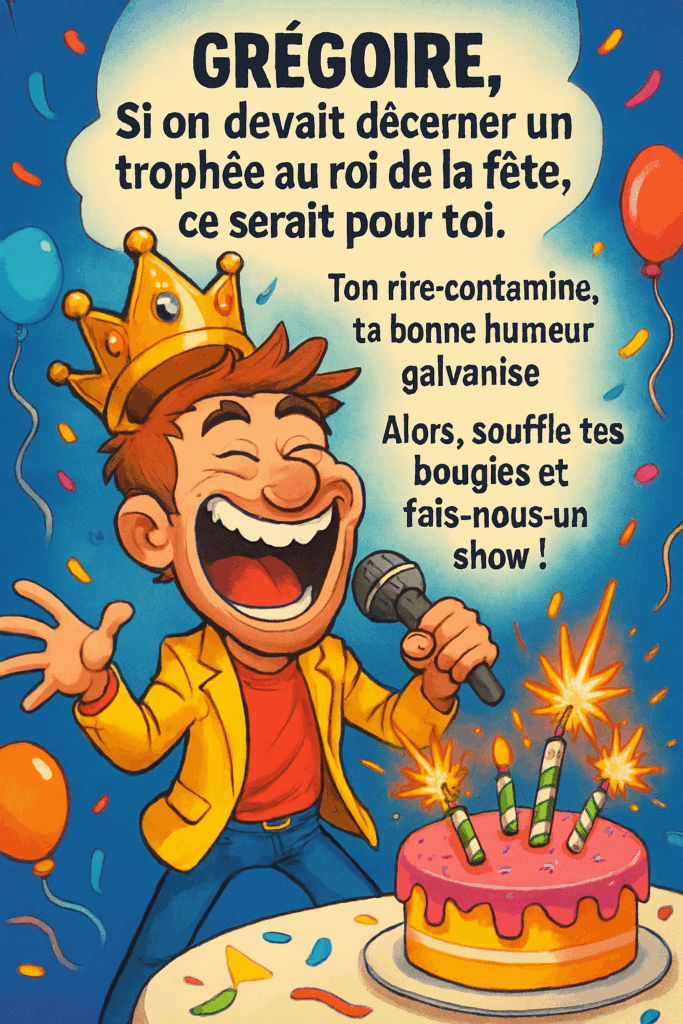 Joyeux anniversaire Grégoire