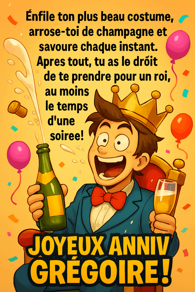 Joyeux anniversaire Grégoire