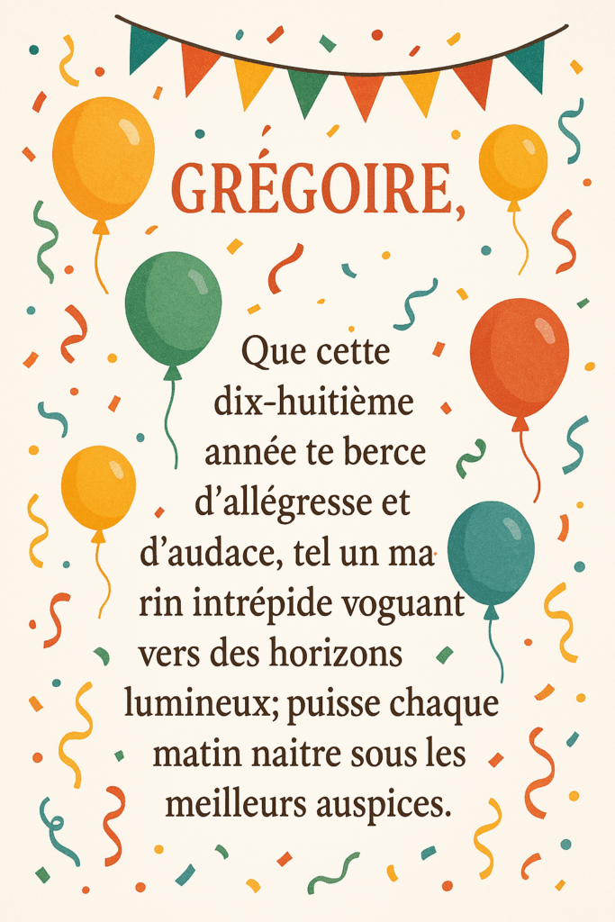 image anniversaire grégoire 1
