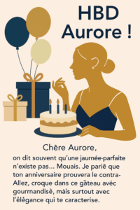 HBD Aurore image et texte