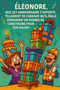 Joyeux anniversaire Éléonore texte d'humour