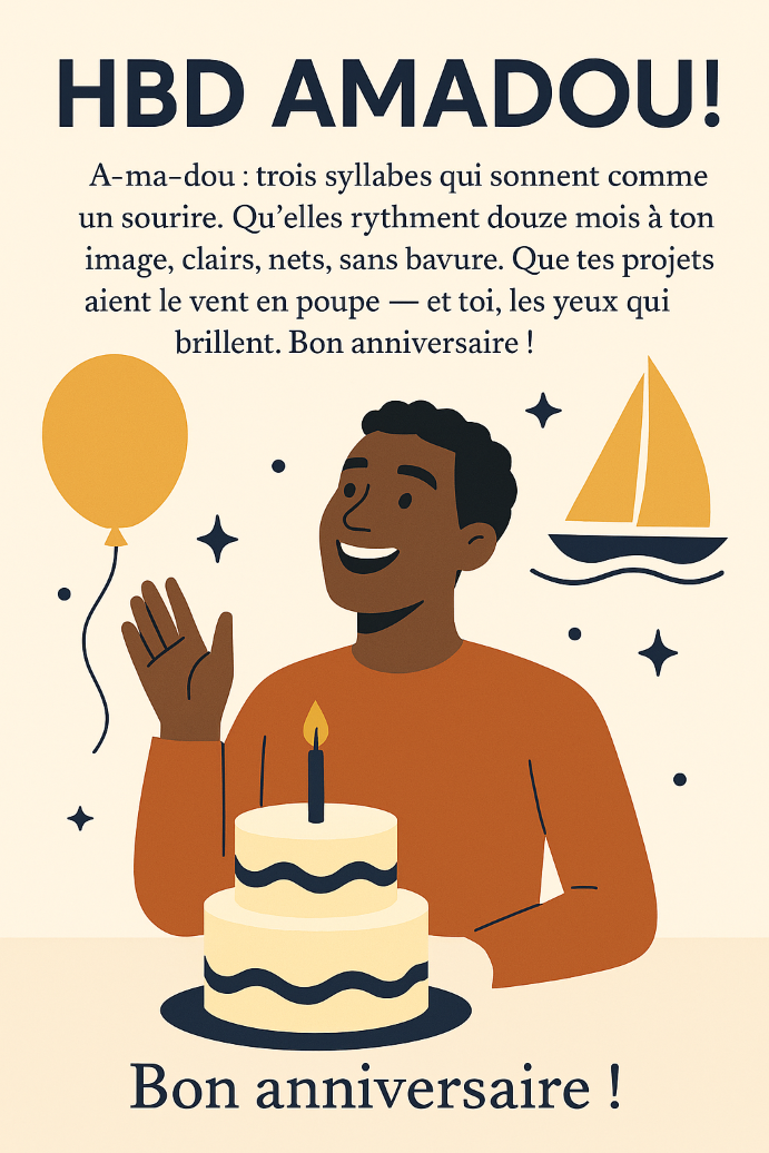 joyeux anniversaire Amadou : 20 textes inédits