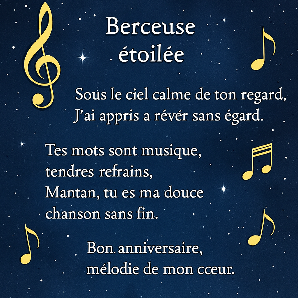 Poésie maman anniversaire